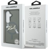 Galaxy S26 Case H&uuml;lle - Karl Lagerfeld IML KC Script MagSafe H&uuml;lle Elegant - Schwarz