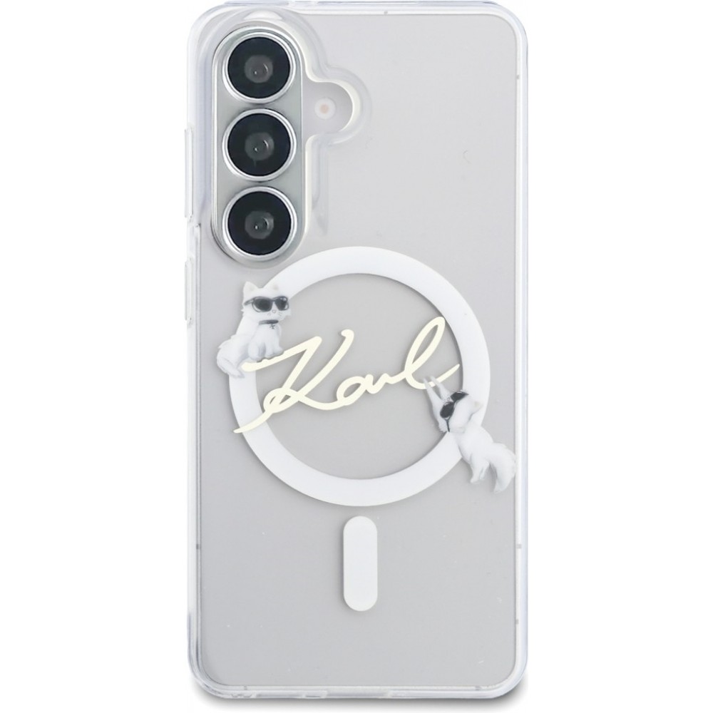 Galaxy S26 Case H&uuml;lle - Karl Lagerfeld IML KC Script MagSafe H&uuml;lle Elegant - Transparent