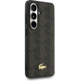 Coque Samsung Galaxy S26 - Lacoste PVC Blend Monogramme magn&eacute;tique &eacute;l&eacute;gante et durable - Brun