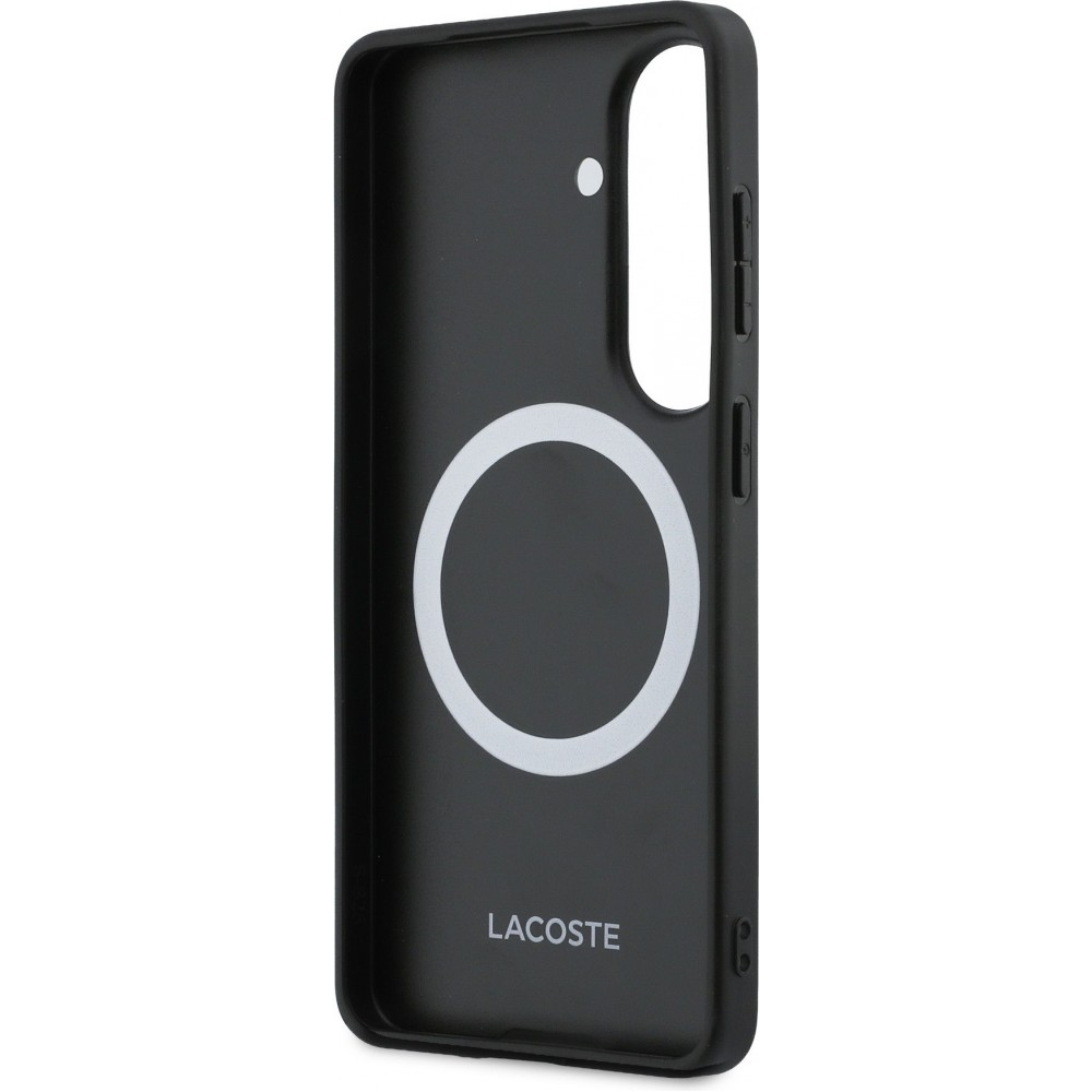 Coque Samsung Galaxy S26 - Lacoste PVC Blend Monogramme magn&eacute;tique &eacute;l&eacute;gante et durable - Brun