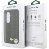 Coque Samsung Galaxy S26 - Lacoste PVC Blend Monogramme magn&eacute;tique &eacute;l&eacute;gante et durable - Brun