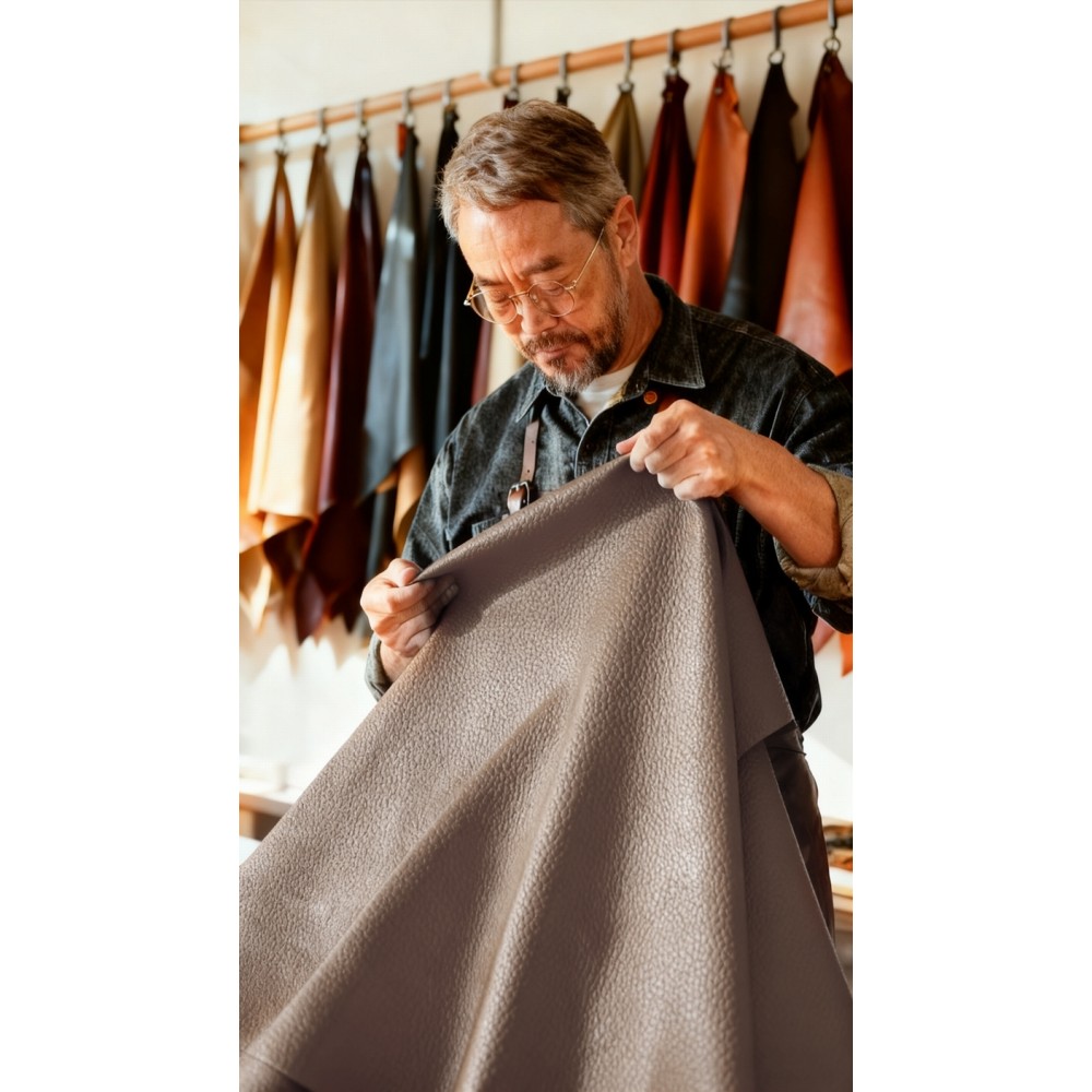 Coque Samsung Galaxy S26 Ultra - Flip Qialino Full grain Wallet cuir véritable mat avec fermeture magnétique - Brun