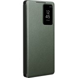 Coque Samsung Galaxy S26 Ultra - Flip Qialino Ultra smart cuir v&eacute;ritable - Cyan