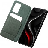 Coque Samsung Galaxy S26 Ultra - Flip Qialino Ultra smart cuir v&eacute;ritable - Cyan