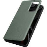 Coque Samsung Galaxy S26 Ultra - Flip Qialino Ultra smart cuir v&eacute;ritable - Cyan