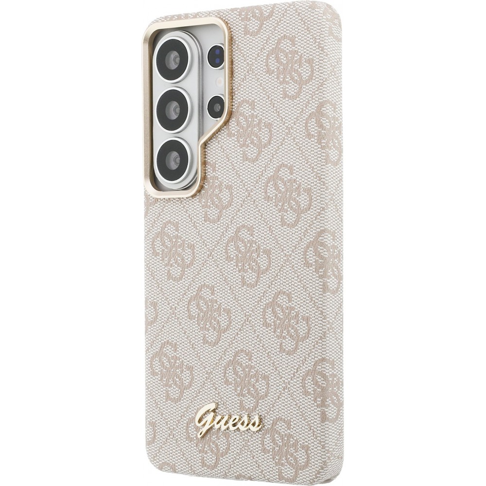 Coque Samsung Galaxy S26 Ultra - Guess 4G Script MagSafe Magnetic protection &eacute;l&eacute;gante - Rose