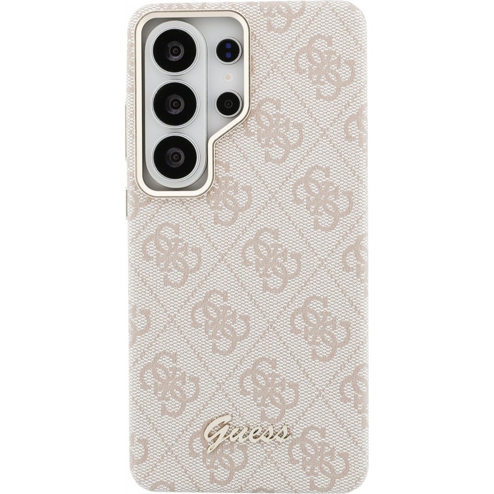Coque Samsung Galaxy S26 Ultra - Guess 4G Script MagSafe Magnetic protection &eacute;l&eacute;gante - Rose