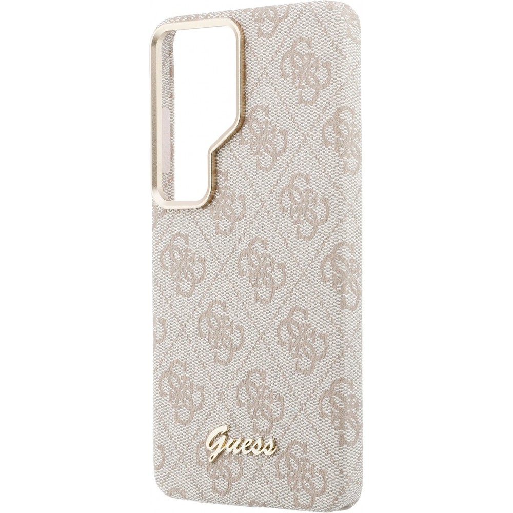 Coque Samsung Galaxy S26 Ultra - Guess 4G Script MagSafe Magnetic protection &eacute;l&eacute;gante - Rose