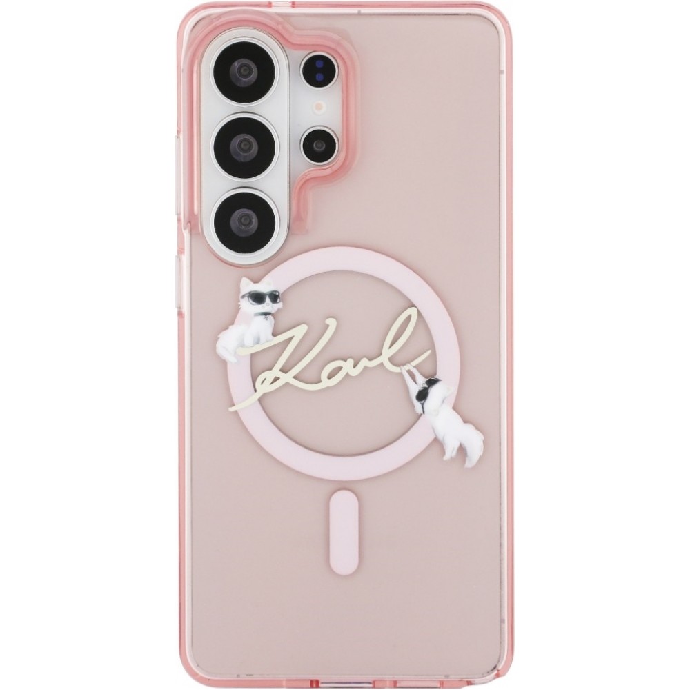 Galaxy S26 Ultra Case H&uuml;lle - Karl Lagerfeld IML KC Script MagSafe H&uuml;lle Elegant - Rosa