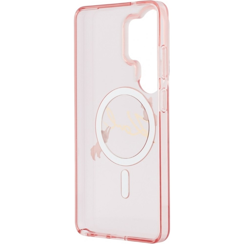 Galaxy S26 Ultra Case H&uuml;lle - Karl Lagerfeld IML KC Script MagSafe H&uuml;lle Elegant - Rosa