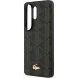 Coque Samsung Galaxy S26 Ultra - Lacoste PVC Blend Monogramme magn&eacute;tique &eacute;l&eacute;gante et durable - Brun
