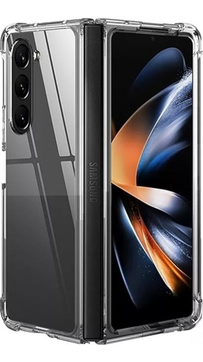 Coque Samsung Galaxy Z Fold7 - Gel Transparent Silicone Bumper anti-choc avec protections pour coins