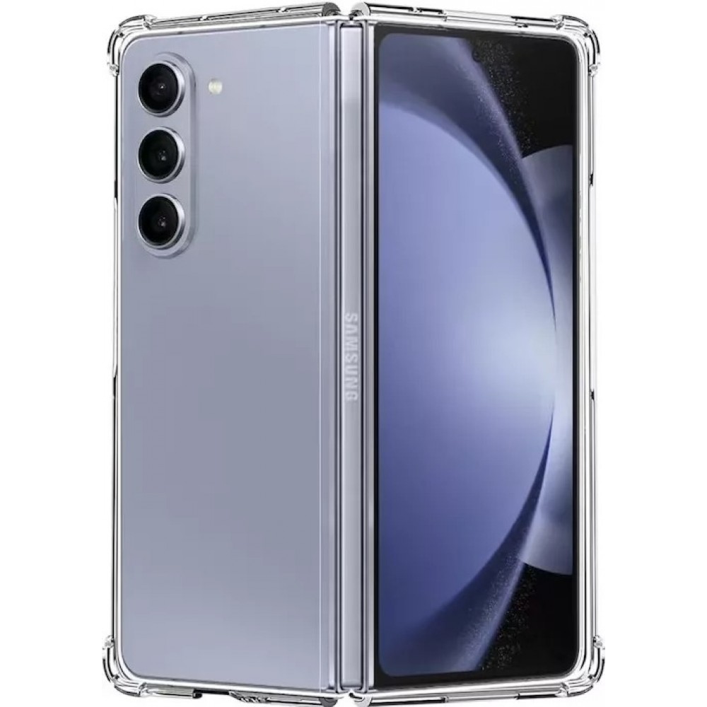 Case Hülle Samsung Galaxy Z Fold7 - Gummi Transparent Gel Bumper mit extra Schutz für Ecken Antischock