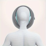 Coussin de massage facial en U pour massaget et relaxation tête cervicale - Gris