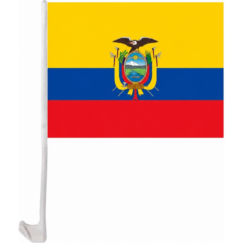 Drapeau &Eacute;quateur avec clip pour vitre de voiture accessoire supporter