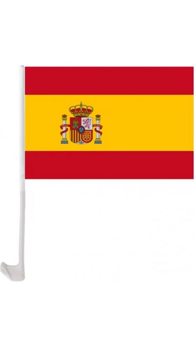 Drapeau Espagne avec clip pour vitre de voiture accessoire supporter