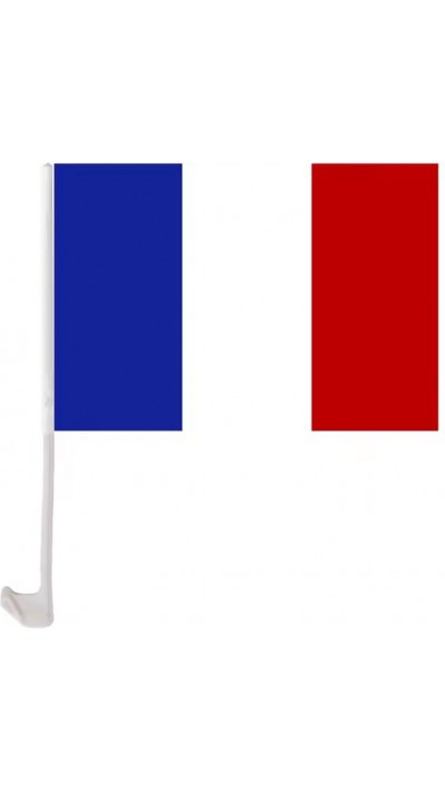 Drapeau France avec clip pour vitre de voiture accessoire supporter