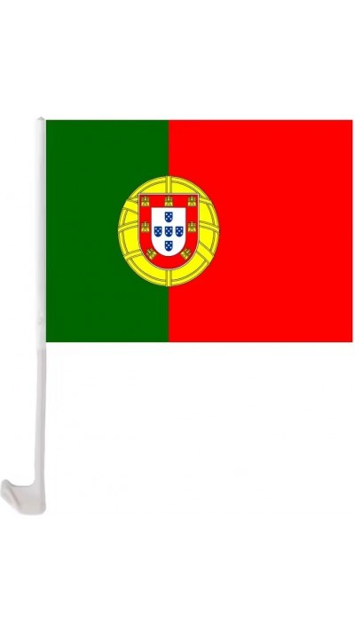 Drapeau Portugal avec clip pour vitre de voiture accessoire supporter