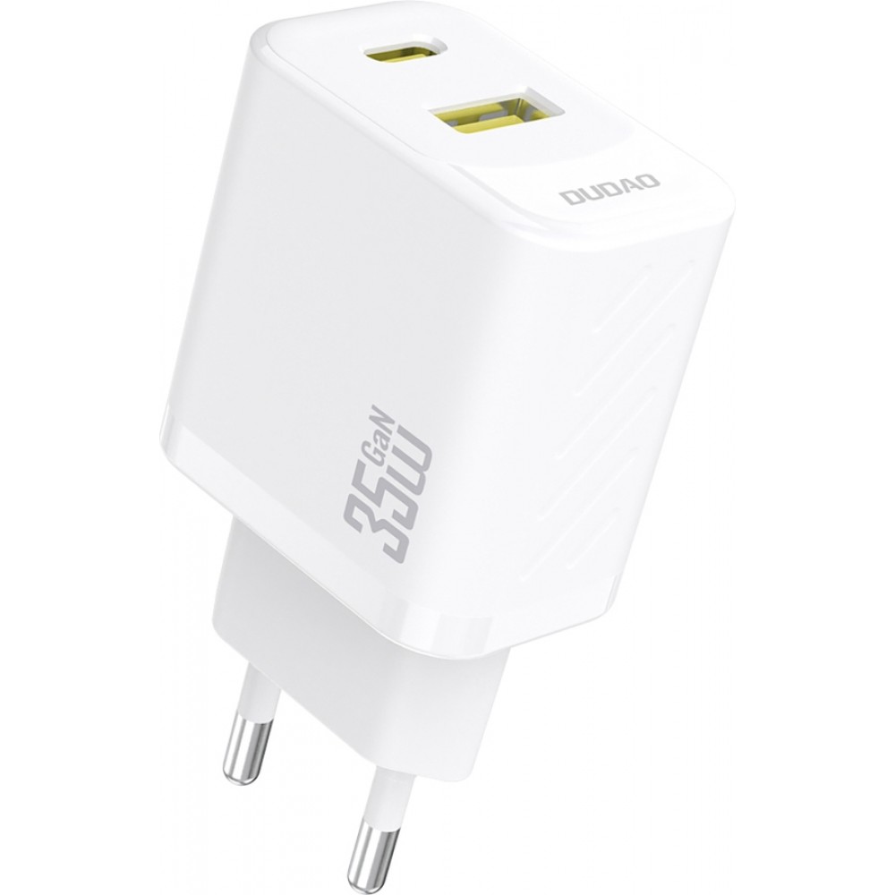 Dudao A27 Max 35W GaN chargeur mural ultra rapide PD+QC - Blanc