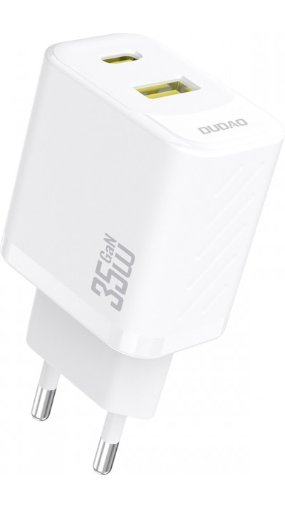 Dudao A27 Max 35W GaN chargeur mural ultra rapide PD+QC - Blanc