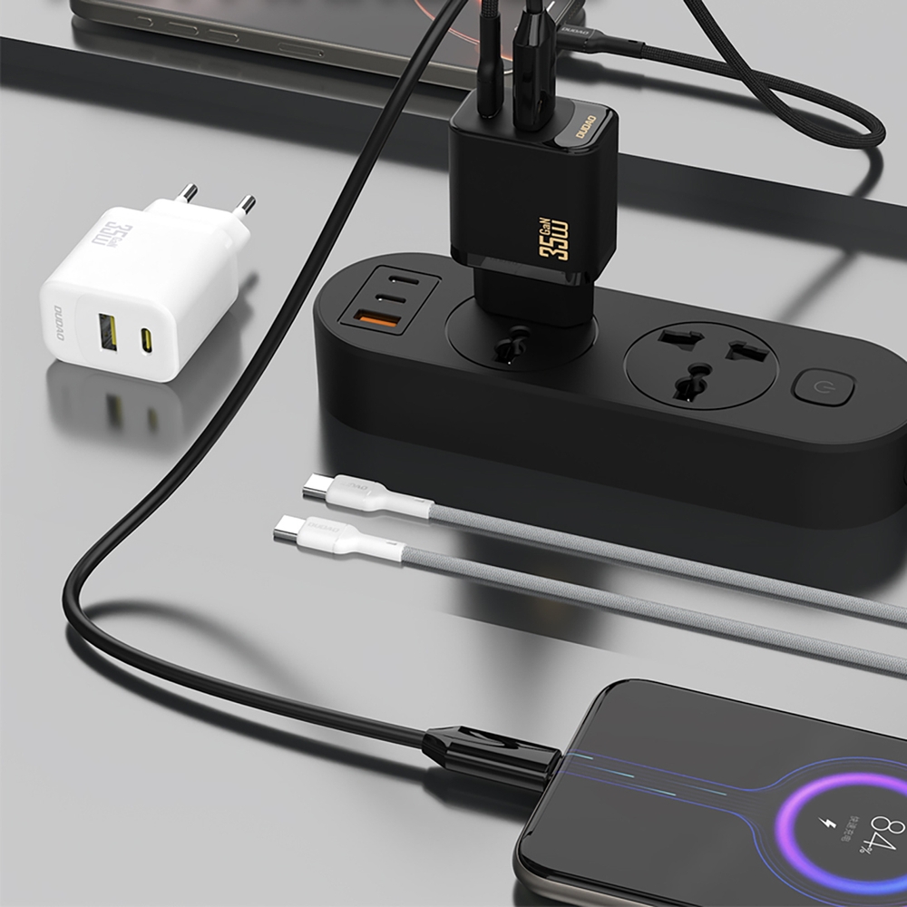 Dudao A27 Max 35W GaN chargeur mural ultra rapide PD+QC - Blanc