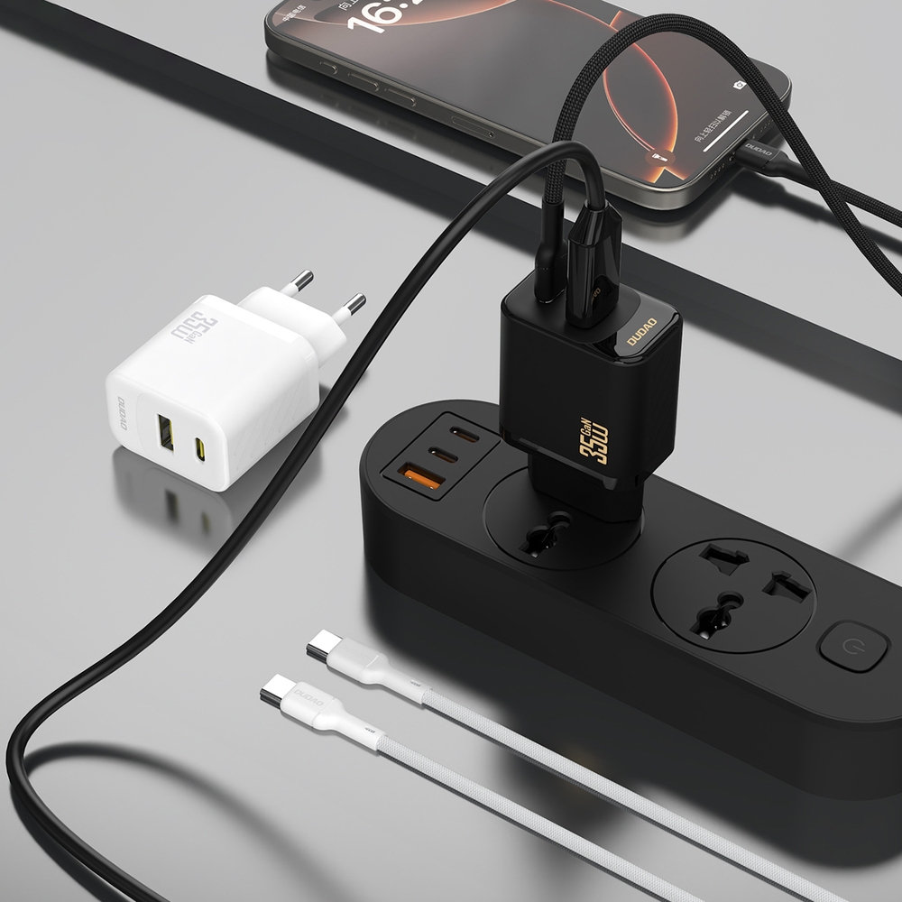 Dudao A27 Max 35W GaN chargeur mural ultra rapide PD+QC - Blanc