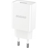 Dudao A4EUL chargeur mural USB-A 2.1A avec c&acirc;ble Lightning pour iPhone et appareils compatibles - Blanc
