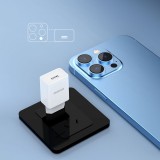Dudao A4EUL chargeur mural USB-A 2.1A avec c&acirc;ble Lightning pour iPhone et appareils compatibles - Blanc