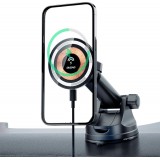 Dudao F12MAX+ support de t&eacute;l&eacute;phone avec chargeur sans fil 15W compatible MagSafe - Noir