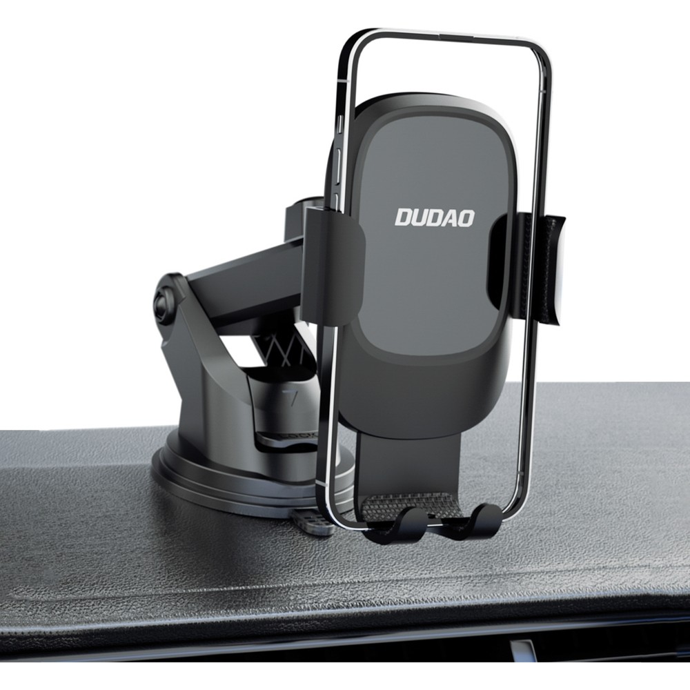 Dudao F5N+ support de t&eacute;l&eacute;phone pour voiture avec ventouse pour pare-brise ou tableau de bord - Noir