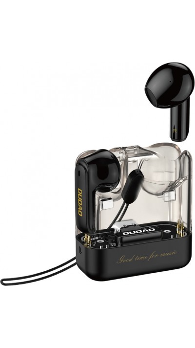 Dudao U18Pro écouteurs Bluetooth 5.3 TWS ergonomiques 6h d'autonomie- Noir