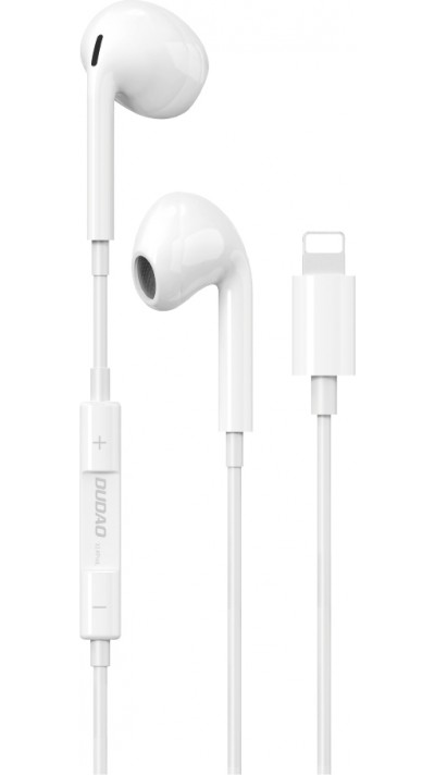 Dudao X14PROL &eacute;couteurs intra-auriculaires avec connecteur Lightning pour audio haute qualit&eacute; - Blanc