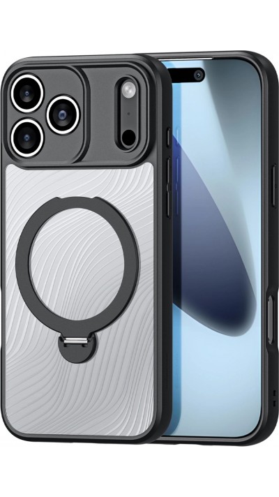 Coque iPhone 17 Pro Max - Dux Ducis Aimo Mag Series avec support et anneau magnétique - Noir