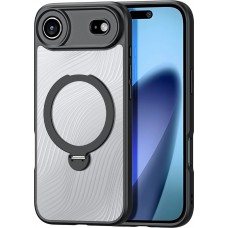 iPhone 17 Air Case Hülle - Dux Ducis Aimo Mag Serie mit Halterung und Magnetring - Schwarz