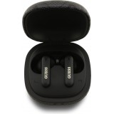 &Eacute;couteurs Bluetooth Guess PU 4G Script Logo ENC TWS assistant vocal et autonomie 16h - Noir