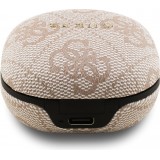&Eacute;couteurs Bluetooth Guess PU 4G Script Logo ENC TWS assistant vocal et autonomie 16h - Rose