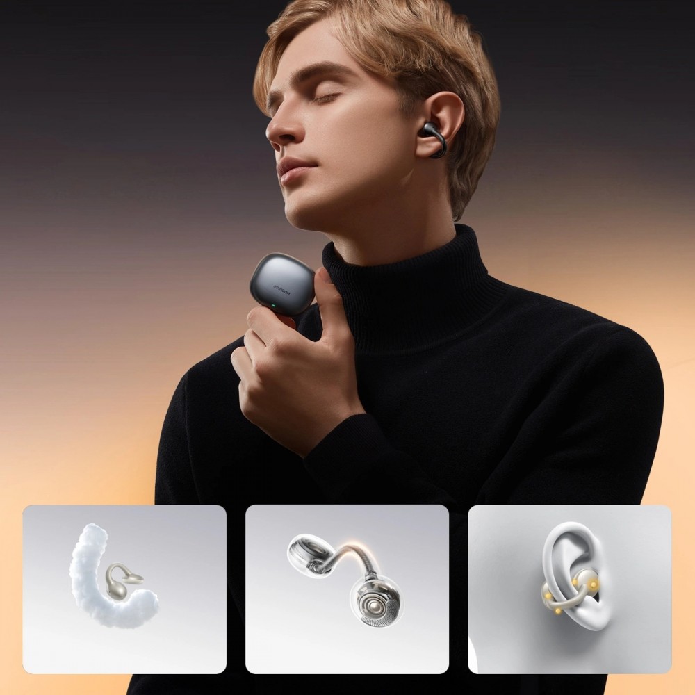Bluetooth Kopfhörer JOYROOM JR-OE3 Open-Ear True BT 5.4 mit intelligentem Steuerung - Silber