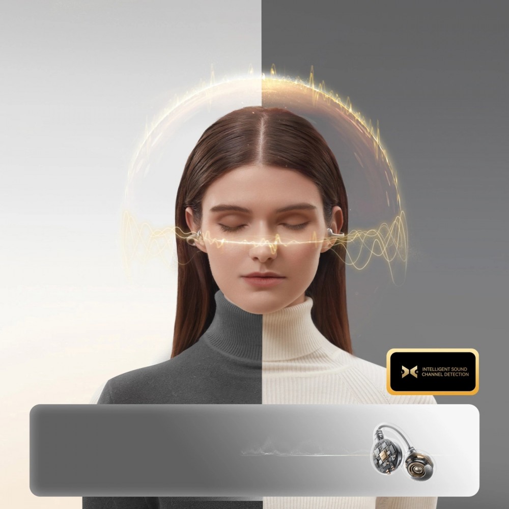 Bluetooth Kopfhörer JOYROOM JR-OE3 Open-Ear True BT 5.4 mit intelligentem Steuerung - Silber