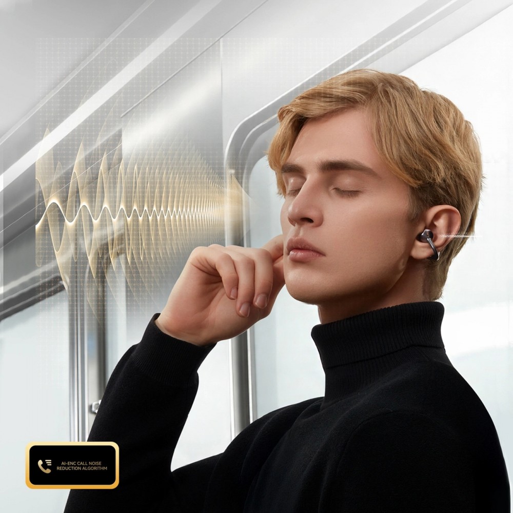 Bluetooth Kopfhörer JOYROOM JR-OE3 Open-Ear True BT 5.4 mit intelligentem Steuerung - Silber