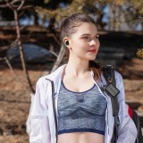 Écouteurs Bluetooth TWS étanches avec panneau solaire et batterie externe 2500mAh BH-T05 - Noir