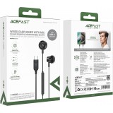 Écouteurs intra-auriculaires Acefast L2 avec connecteur USB-C microphone et télécommande 1.2 m - Noir
