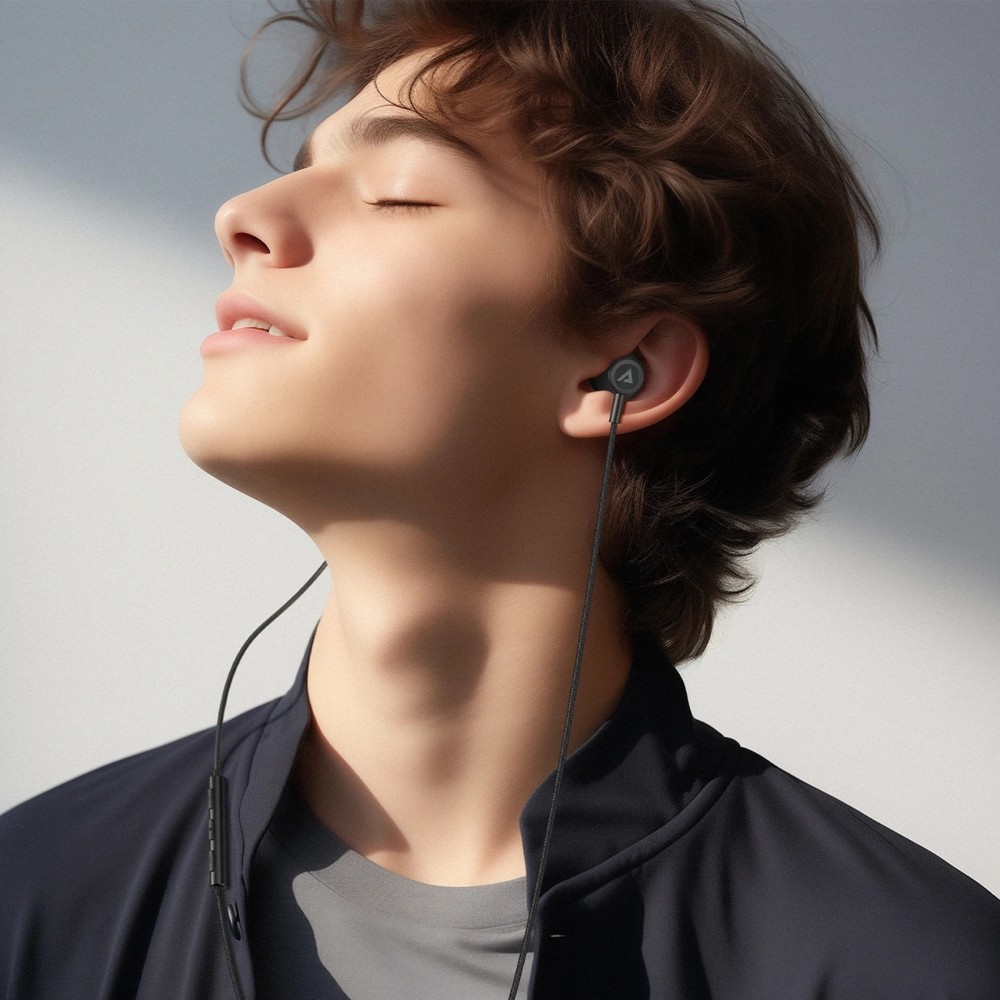 Écouteurs intra-auriculaires Acefast L2 avec connecteur USB-C microphone et télécommande 1.2 m - Noir