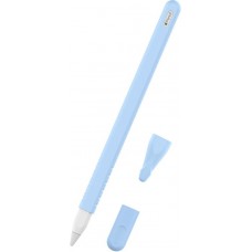 &Eacute;tui silicone souple pour Apple Pencil 2e g&eacute;n&eacute;ration avec support protection compl&egrave;te - Bleu - Apple Pencil