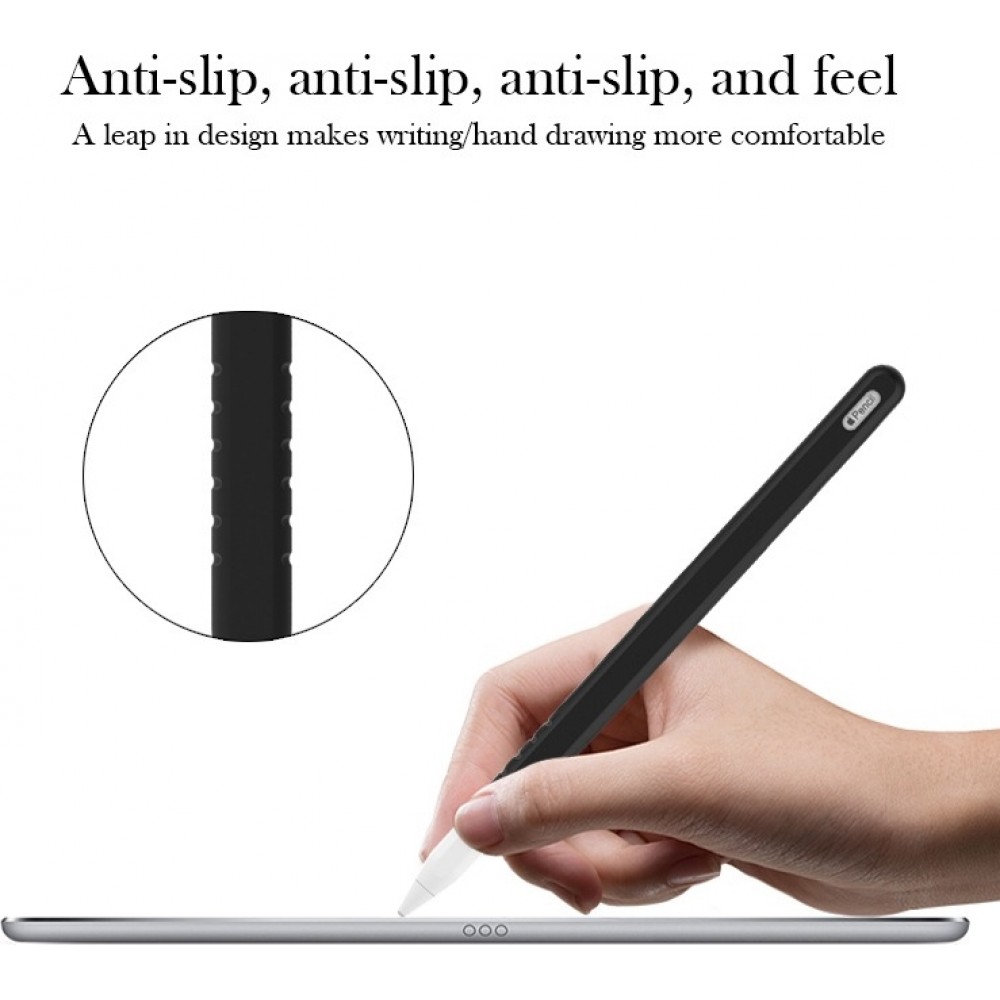 &Eacute;tui silicone souple pour Apple Pencil 2e g&eacute;n&eacute;ration avec support protection compl&egrave;te - Bleu - Apple Pencil