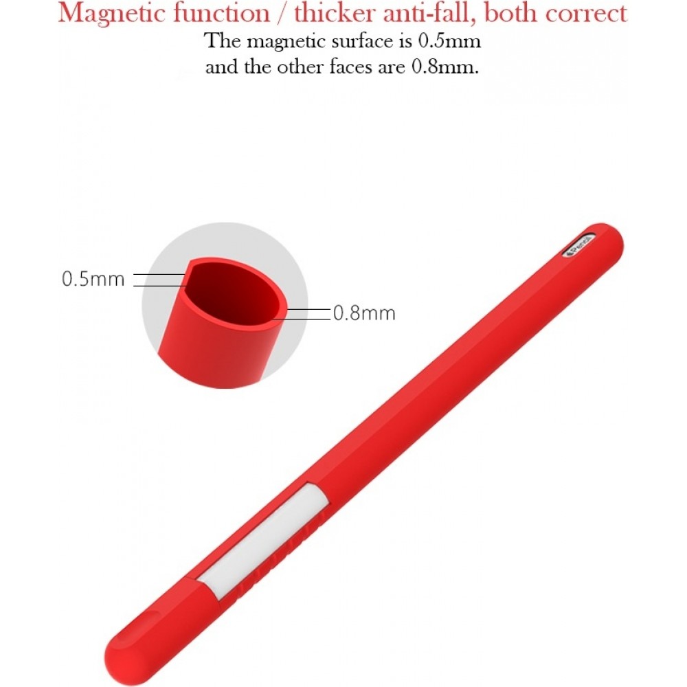 &Eacute;tui silicone souple pour Apple Pencil 2e g&eacute;n&eacute;ration avec support protection compl&egrave;te - Noir - Apple Pencil