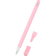 &Eacute;tui silicone souple pour Apple Pencil 2e g&eacute;n&eacute;ration avec support protection compl&egrave;te - Rose - Apple Pencil