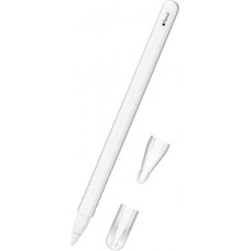 &Eacute;tui silicone souple pour Apple Pencil 2e g&eacute;n&eacute;ration avec support protection compl&egrave;te - Transparent - Apple Pencil
