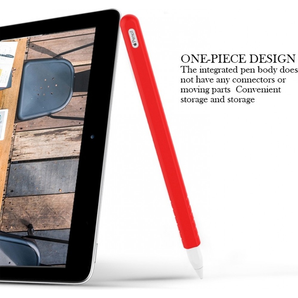 &Eacute;tui silicone souple pour Apple Pencil 2e g&eacute;n&eacute;ration avec support protection compl&egrave;te - Turquoise - Apple Pencil