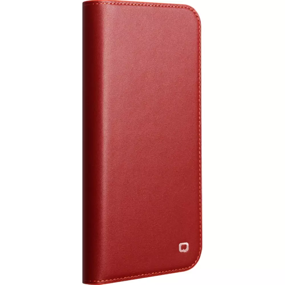 iPhone Air Case Hülle - Qialino Flip Matt Wallet Echtleder - Rot