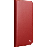 Fourre iPhone Air - Flip Qialino Matt Wallet cuir véritable - Rouge